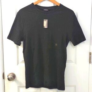 NWT Express Charcoal Gray Crew Neck Shirt Size XS